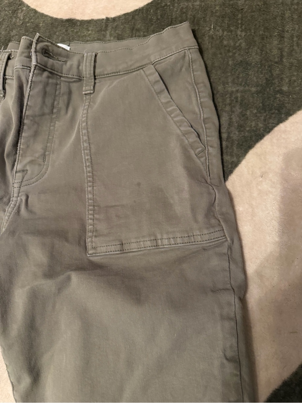 Studio Blue Women's Ankle Crop Pants in Olive Green - Picture 2 of 4